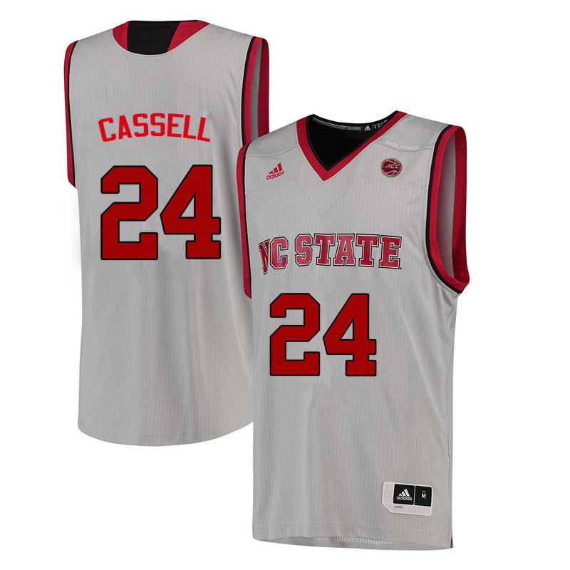 Men NC State Wolfpack #24 Erika Cassell College Basketball Jerseys-White - Click Image to Close